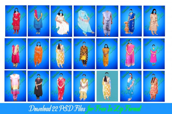 22 Girls  Dress PSD Files for Free (Zip File)