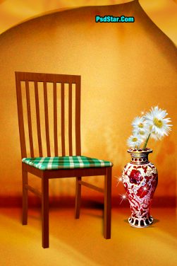 Yellow Indoor Studio Background hd with chair
