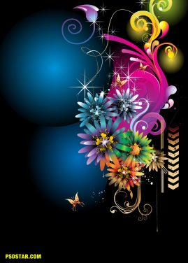 Background with Flower and Light