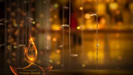 Happy Diwali Background with Lightning Decoration for Kids
