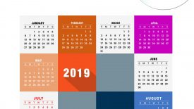 2019 Free Calendar Template 12×18 PsdStar