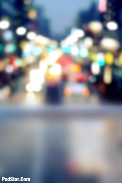 Blur Background Portrait on City Light