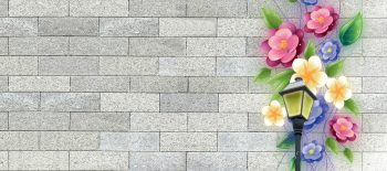 fb cover photo with bricks wall