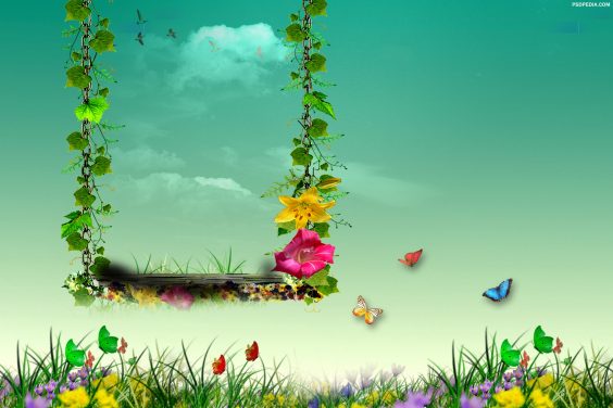 Krishna Background with Jhula