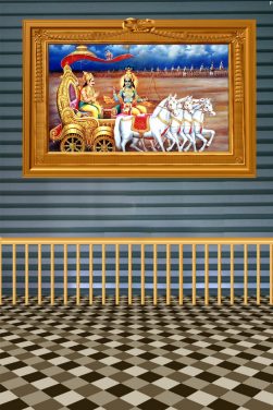 photo studio background with Kurukshetra Behind Photo