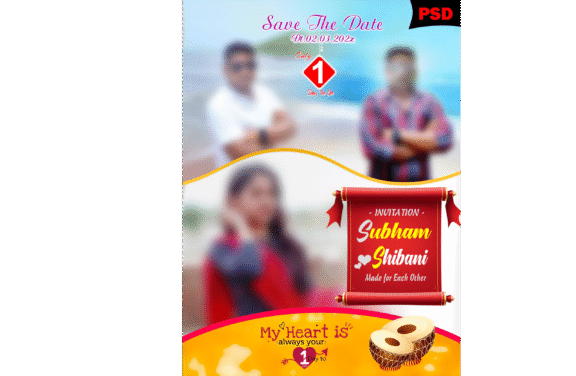 Save the Date 1 day to Go PSD